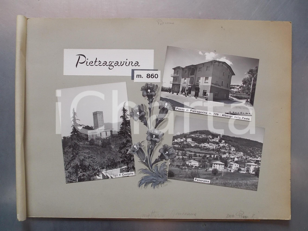 1962 VARZI - PIETRAGAVINA Albergo della Posta *Bozzetto per cartolina 44x32 cm