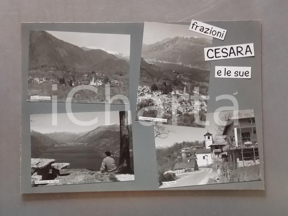 1960 ca CESARA (VB) Frazioni di EGRO e GRASSONA *Bozzetto per cartolina 36x25 cm