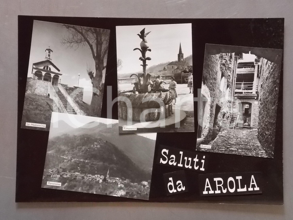 1960 ca AROLA (VB) Chiesa "La Madonnina" *Bozzetto per cartolina 35x26 cm