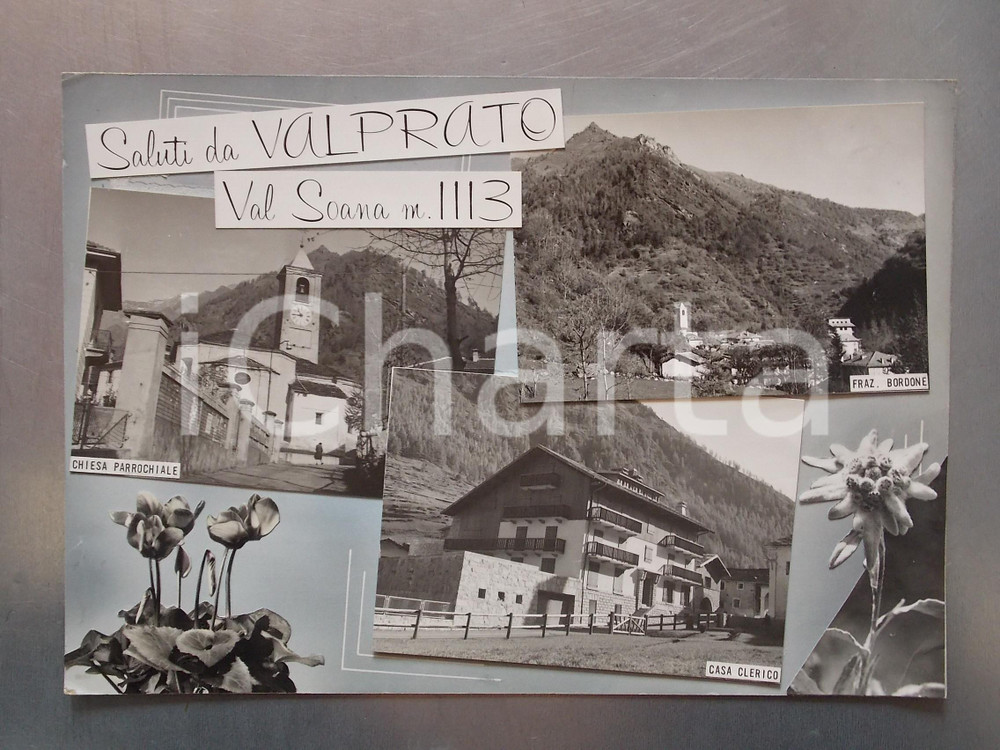 1960 ca VALPRATO SOANA Frazione BORDONE *Bozzetto per cartolina 32x21 cm