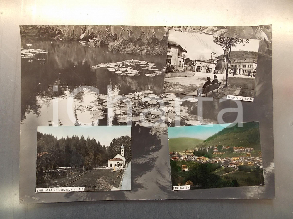 1960 ca ARMENO (NO) Santuario di LUCIAGO *Bozzetto per cartolina 40x28 cm