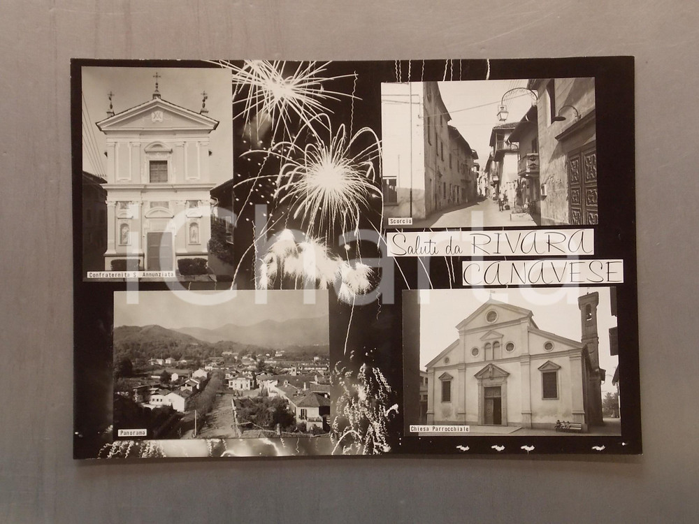 1960 ca RIVARA CANAVESE Chiesa dell'ANNUNZIATA *Bozzetto per cartolina 40x28 cm