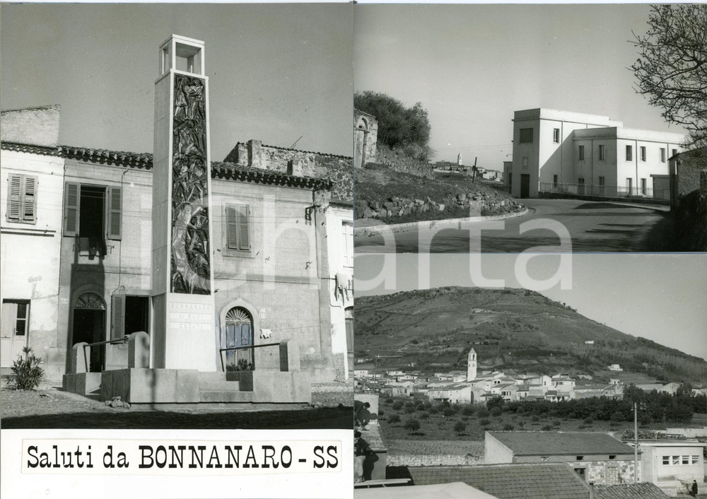 1960 ca BONNANARO (SS) Monumento ai Caduti *Bozzetto per cartolina 30x21 cm