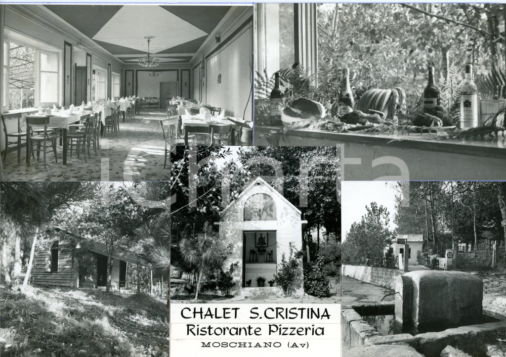 1960 ca MOSCHIANO (AV) Chalet CRISTINA *Bozzetto per cartolina 30x21 cm