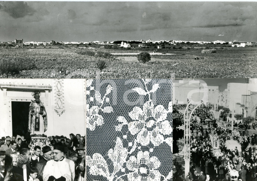 1960 ca NOVOLI (LE) Festa patronale SANT'ANTONIO ABATE *Bozzetto cartolina 30x21