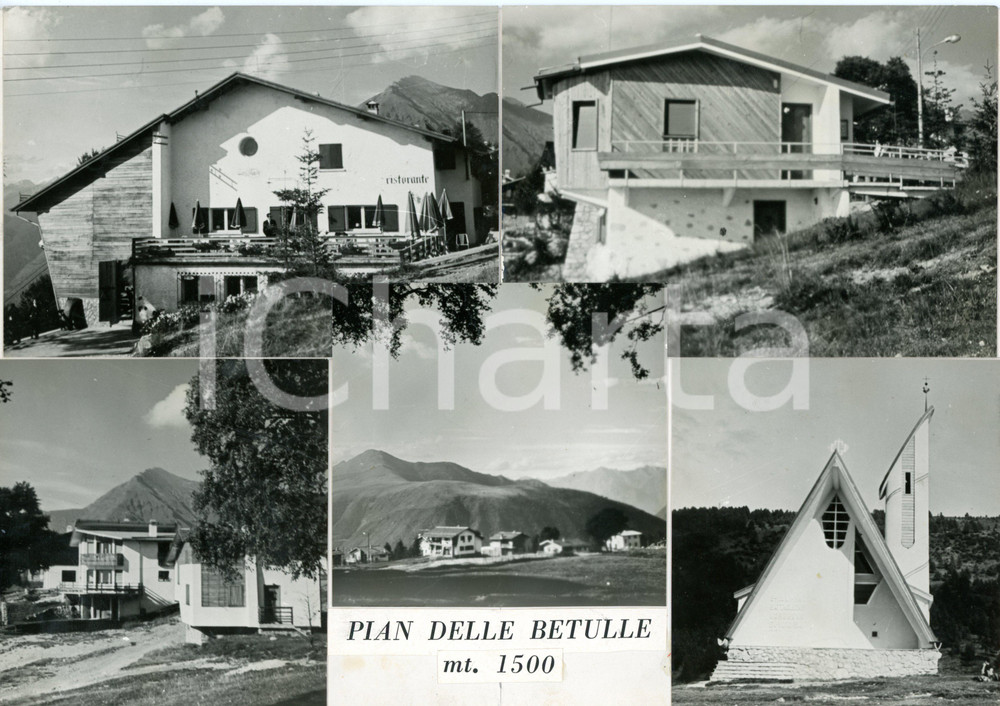Stampa, bozzetto originale 1960 ca PIAN DELLE BETULLE Chiesa 5Â° Alpini Battaglione Morbegno Bozzetto 30x21 1