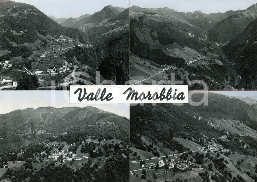 1960 ca VALLE MOROBBIA Veduta panoramica *Bozzetto per cartolina 30x21 cm