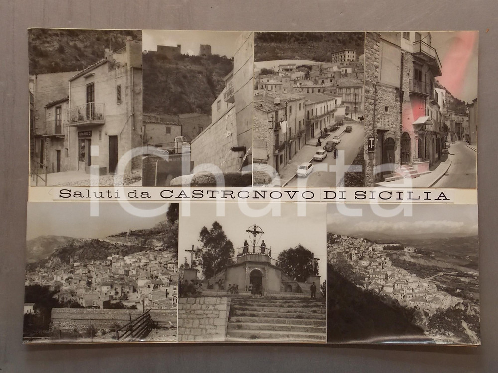 1960 ca CASTRONOVO DI SICILIA (PA) Fotografia PINTO *Bozzetto cartolina 40x28 cm