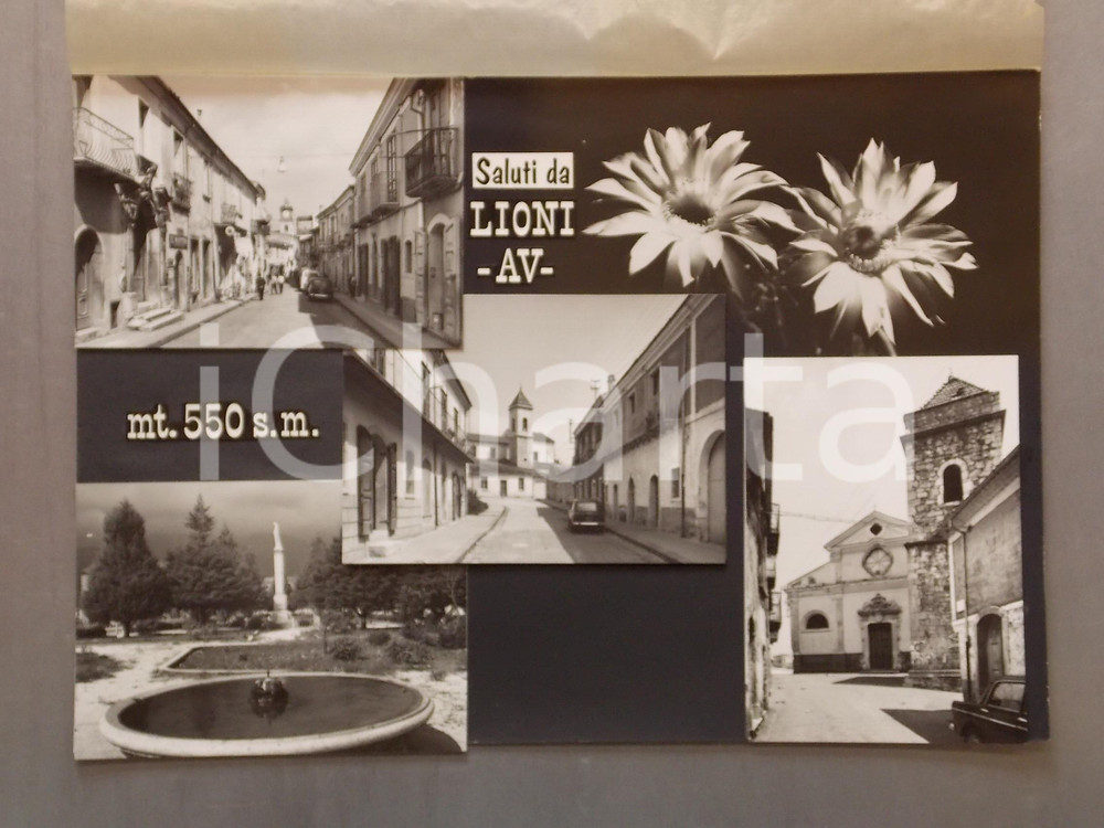 1960 ca LIONI Auto parcheggiate in corso UMBERTO I *Bozzetto per cartolina 40x26