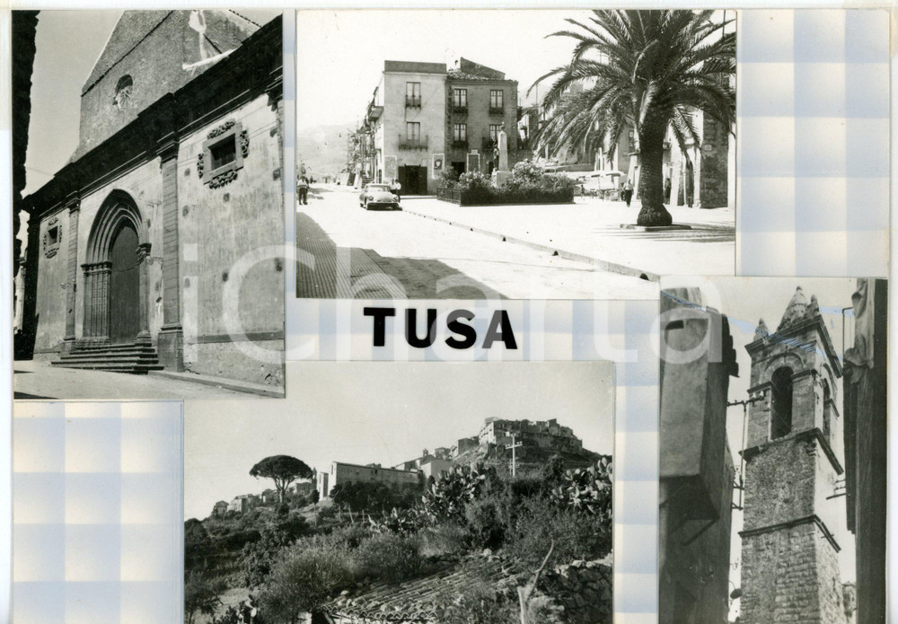 1960 ca TUSA (ME) Chiesa MARIA SS. ASSUNTA *Bozzetto per cartolina 20x15 cm
