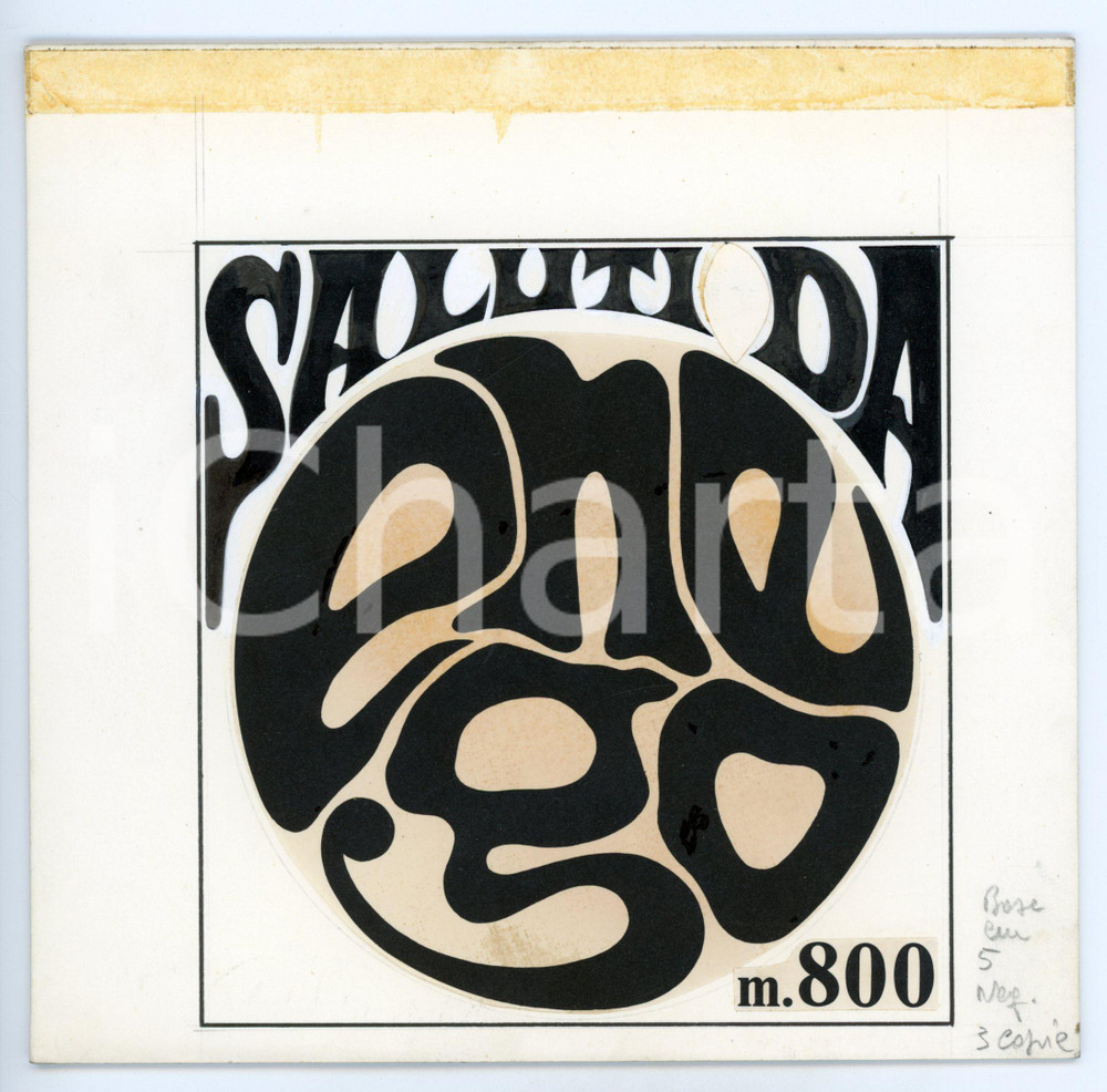 1960 ca SALUTI DA ENEGO (VI) *Bozzetto preparatorio per cartolina 18x17 cm