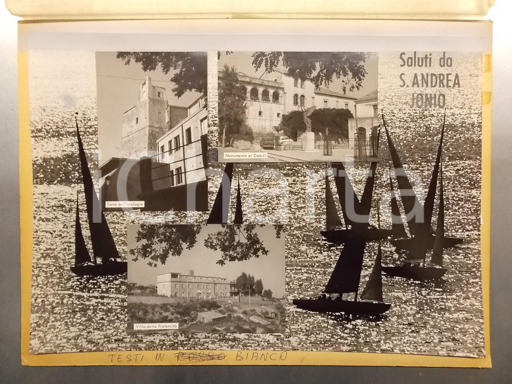 1960 ca SANT'ANDREA APOSTOLO DELLO IONIO Villa della Fraternità *Bozzetto 45x30