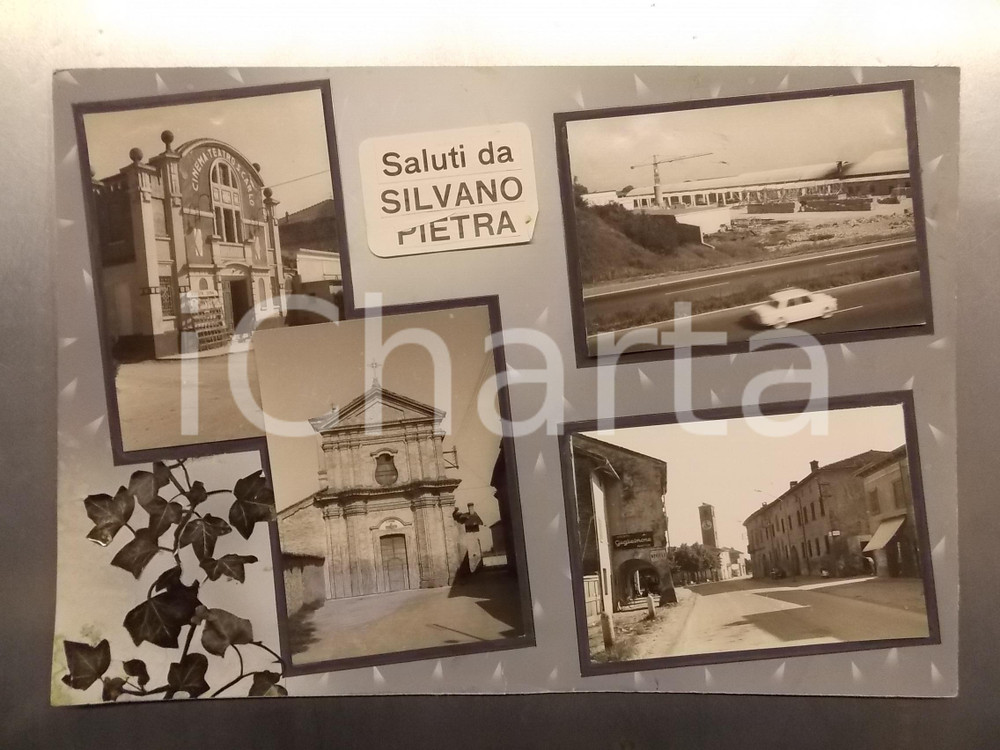 1960 ca SILVANO PIETRA (PV) Cinema teatro SAN CARLO Bozzetto per cartolina 40x28