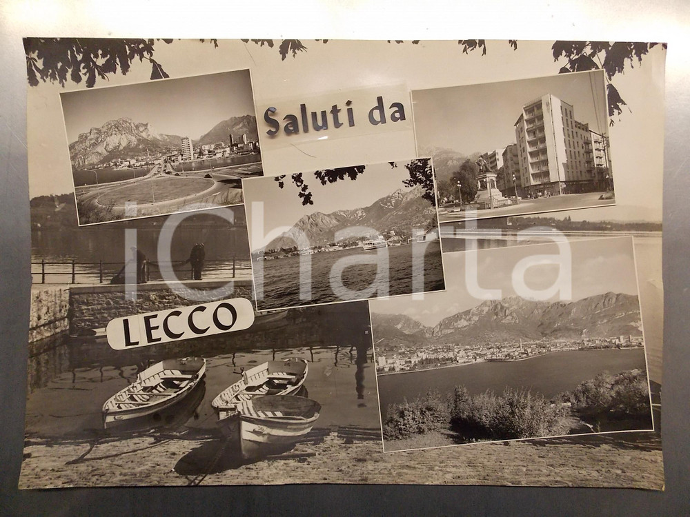 1960 ca LECCO Statua di Alessandro Manzoni *Bozzetto per cartolina 48x35 cm