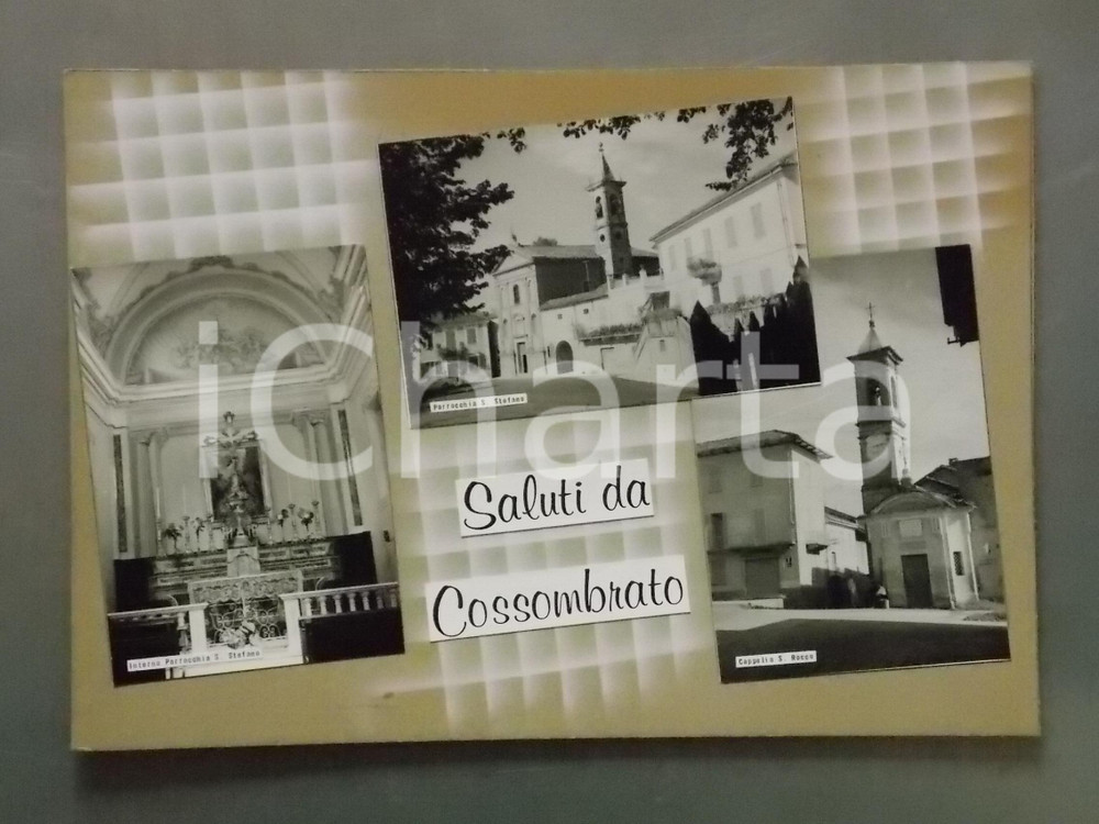 1960 ca COSSOMBRATO (AT) Cappella di SAN ROCCO *Bozzetto cartolina 35x24 cm