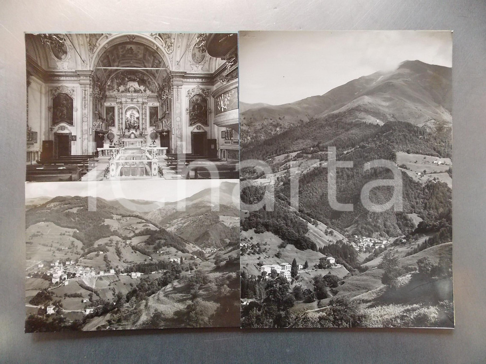 1960 ca BOVEGNO Vedutine con chiesa S. Maria Assunta - Bozzetto cartolina 30x21
