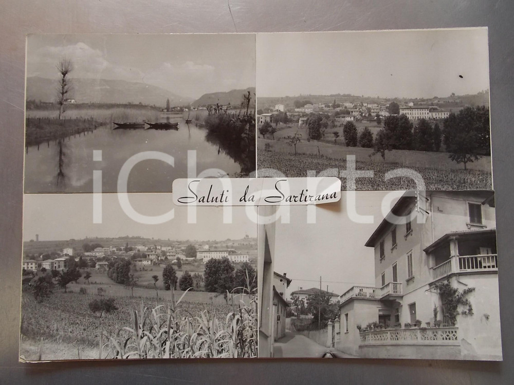 1960 ca SARTIRANA LOMELLINA (PV) Vedutine - Bozzetto cartolina 30x21 cm