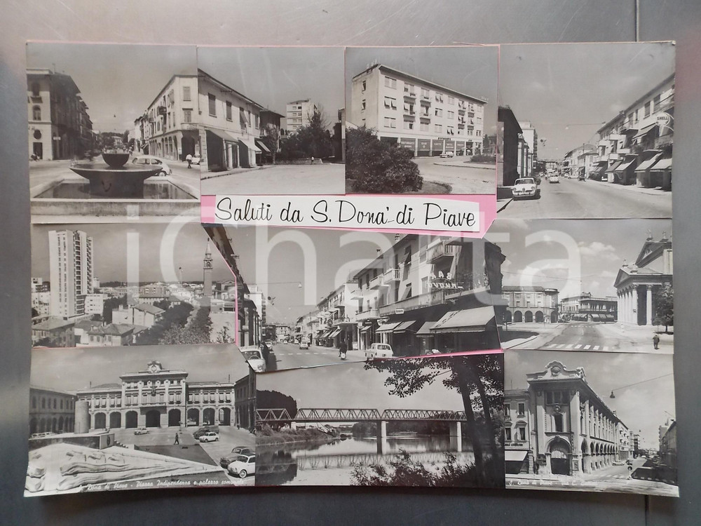 1960 ca SAN DONÀ DI PIAVE (VE) Hotel PEDAVENA *Bozzetto per cartolina 45x30 cm