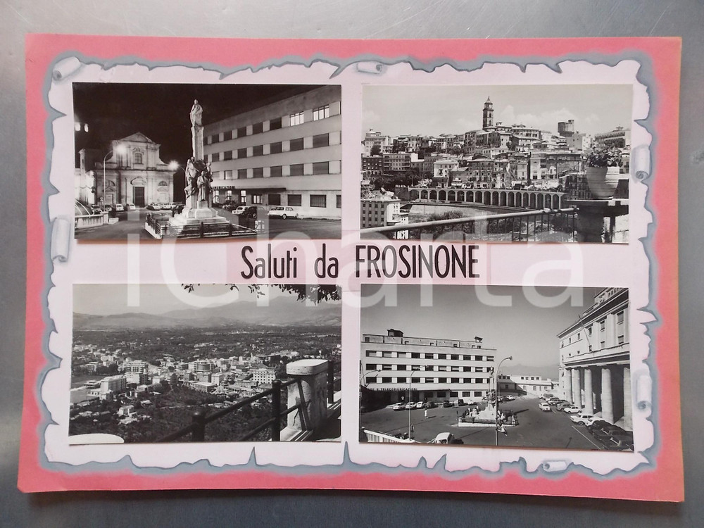 1960 ca FROSINONE Vedute con Piazza Libertà - Bozzetto per cartolina 35x25 cm