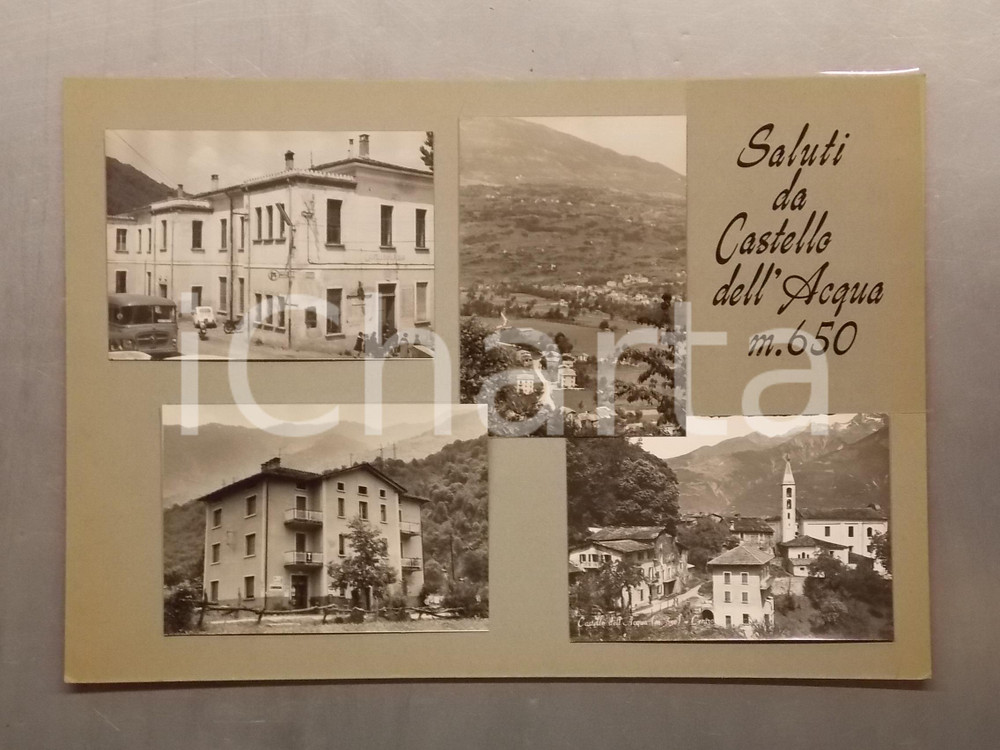 1960 ca CASTELLO DELL'ACQUA (SO) Scuole elementari *Bozzetto per cartolina 40x28