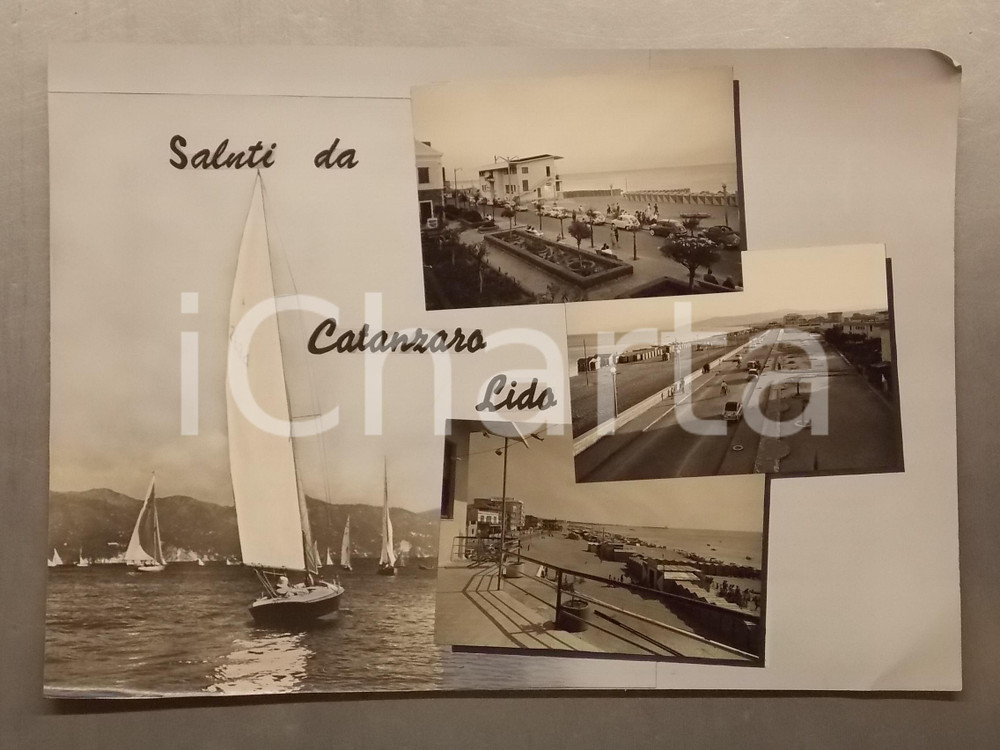 1960 ca CATANZARO LIDO Cabine sul lungomare *Bozzetto per cartolina 40x29 cm