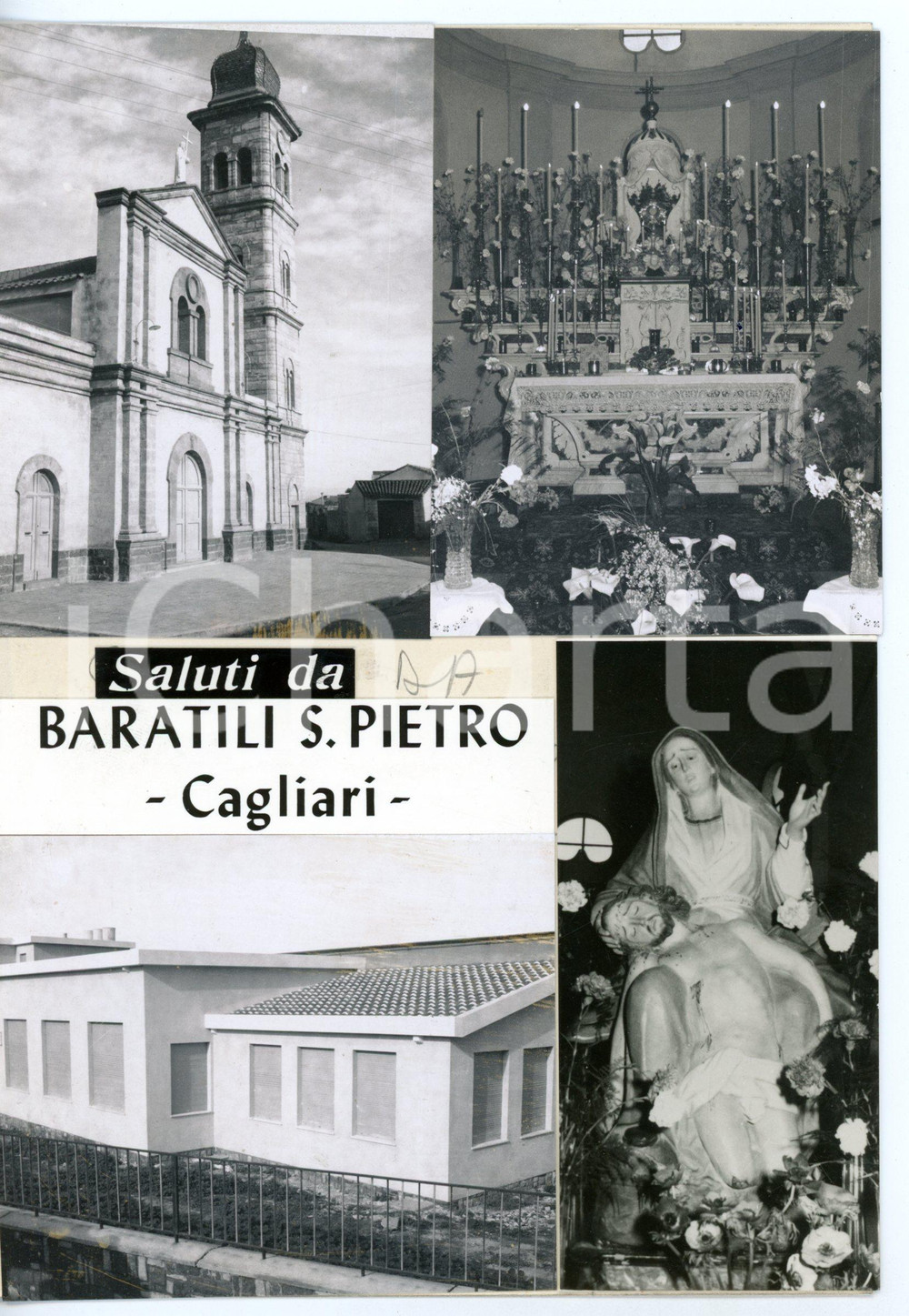 1960 ca BARATILI SAN PIETRO (OR) Chiesa di SAN PIETRO - Bozzetto 14x20 cm