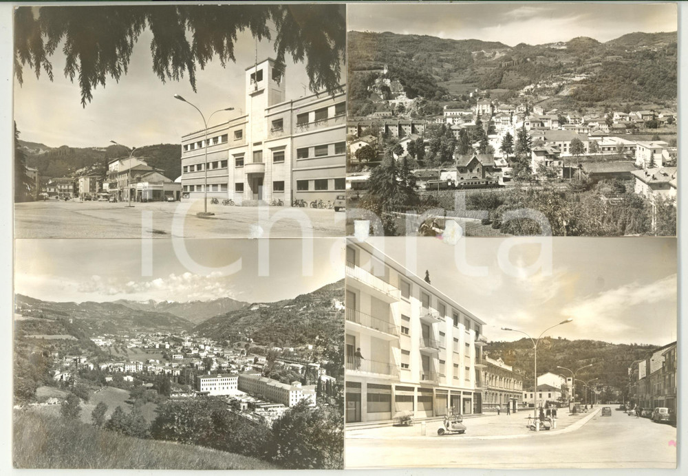 1960 ca CHIAMPO (VI) Passaggio del treno in stazione *Bozzetto cartolina 30x21