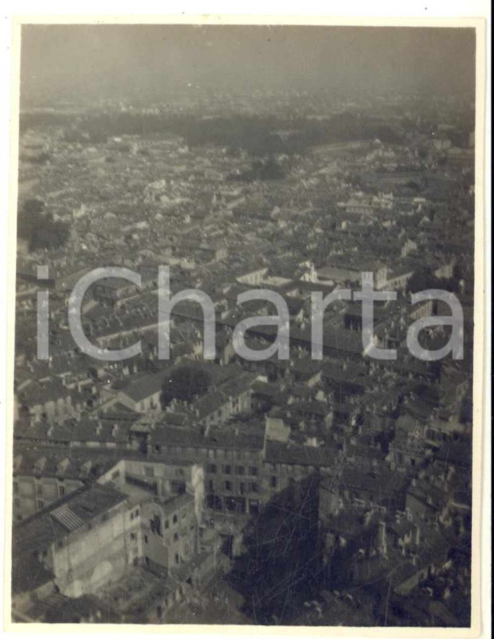1924 MILANO Veduta aerea del centro storico - Foto VINTAGE 8x11 cm