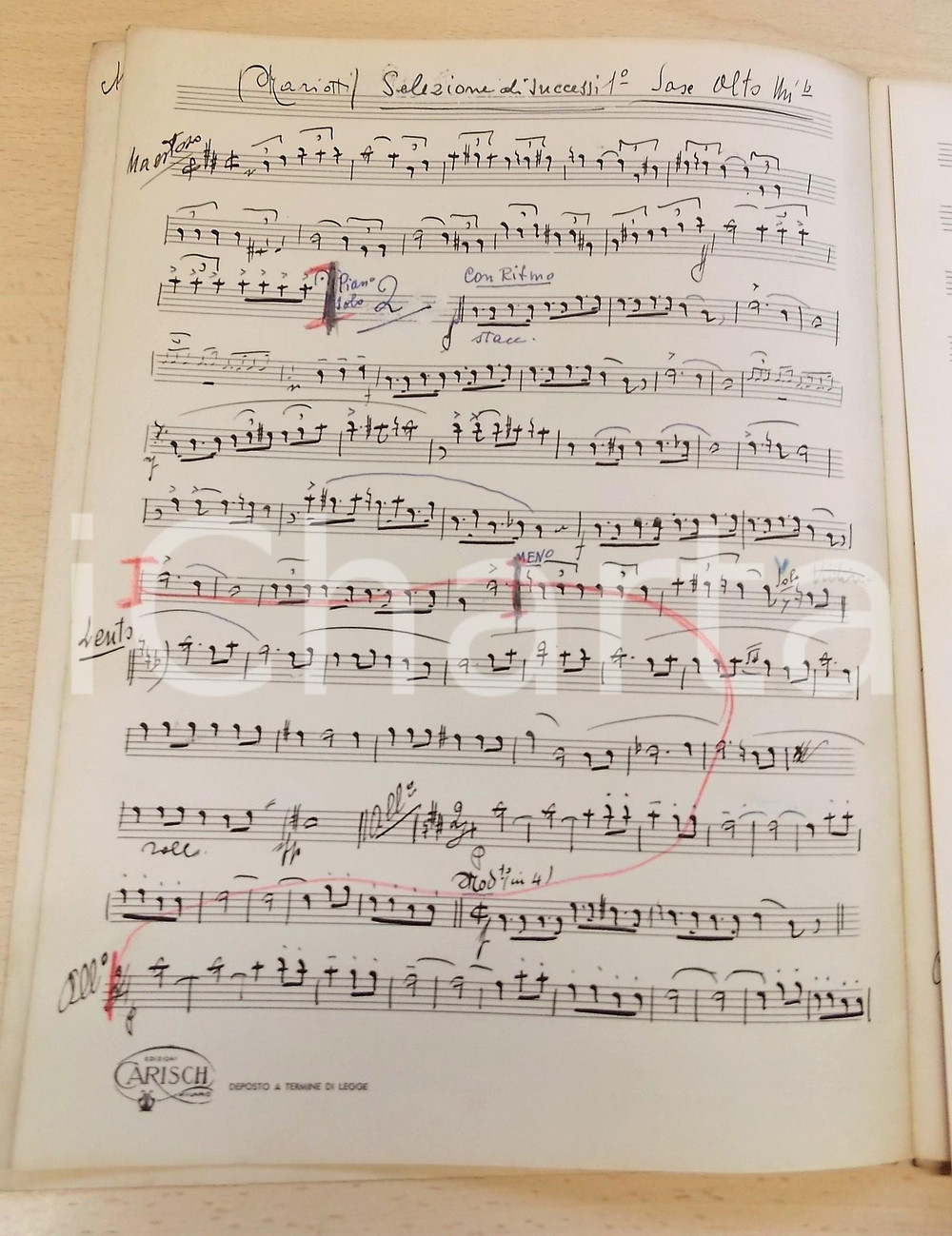 1932 Mario MARIOTTI Selezione di successi - Spartito manoscritto AUTOGRAFO 20 pp