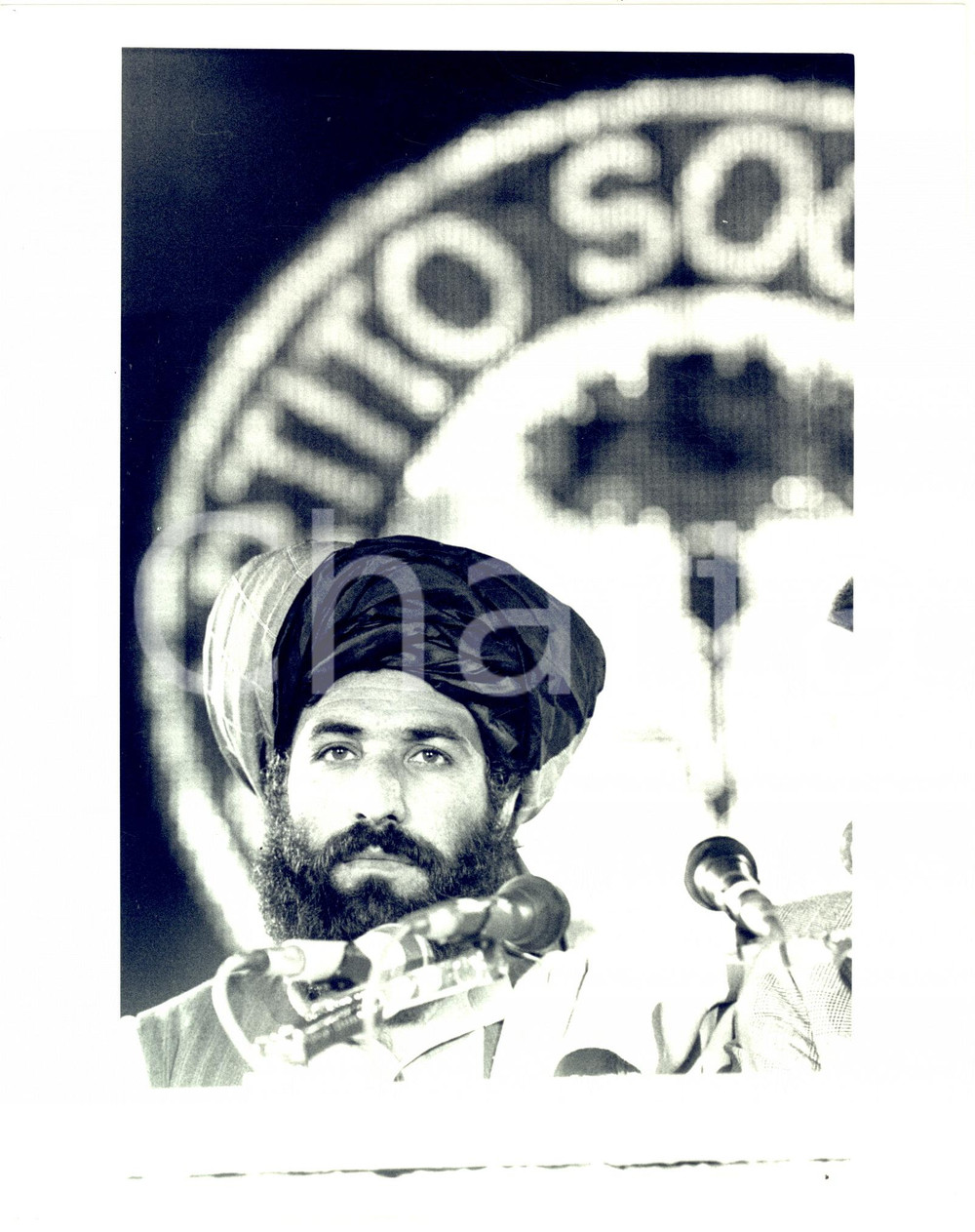 Fotografia d epoca originale 1987 RIMINI 44° Congresso PSI  Mohammed MOUSSA delegato AFGHANISTAN  Foto 1
