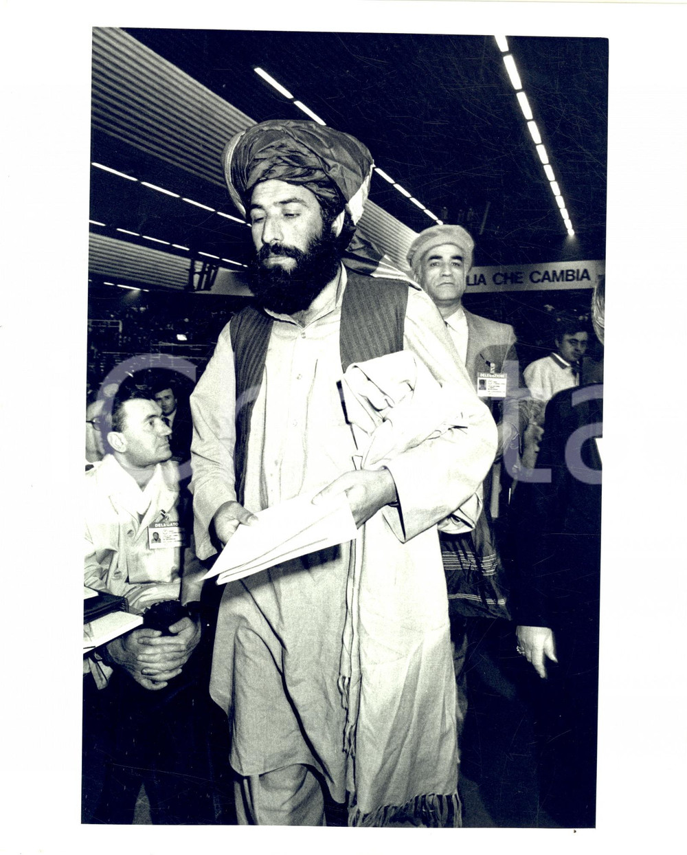Fotografia d epoca originale 1987 RIMINI PSI Mohammed MOUSSA Abdullah AMIRI AY delegati AFGHANISTAN Foto 1 1