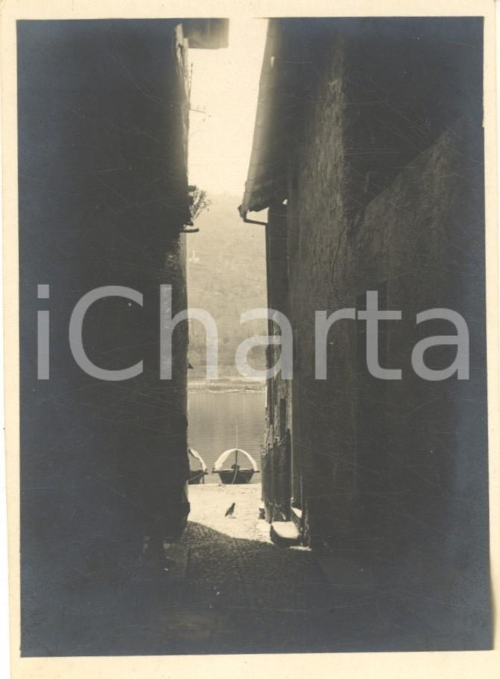 1925 ca LAGO MAGGIORE - Isola dei Pescatori - Barche da pesca - Foto 8x12 cm