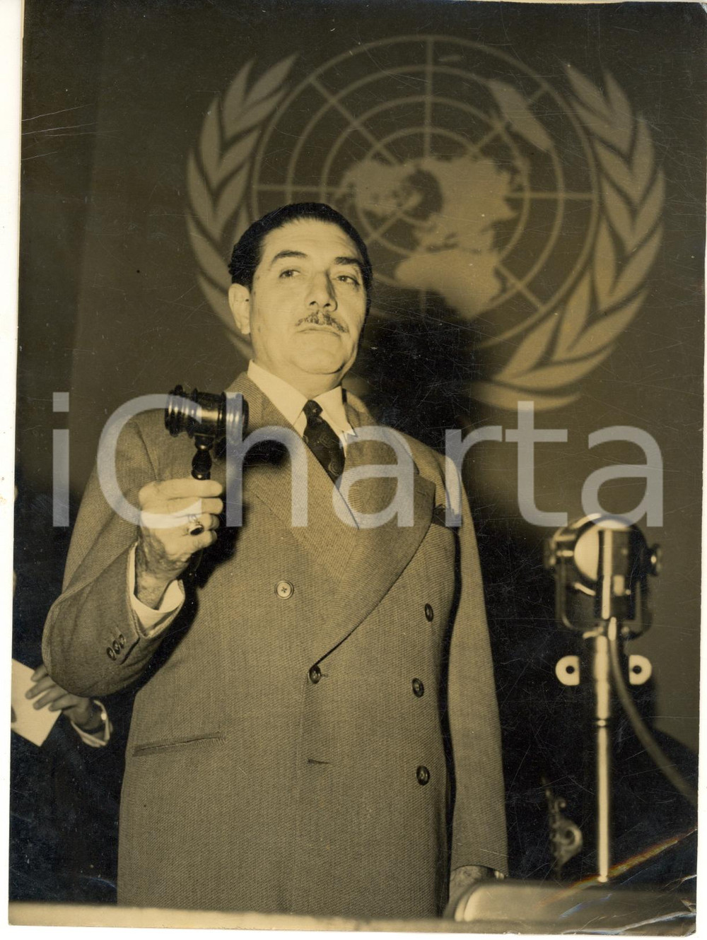 1951 NEW YORK Luis PADILLA NERVO president of Sixth Session of U. N. Assembly