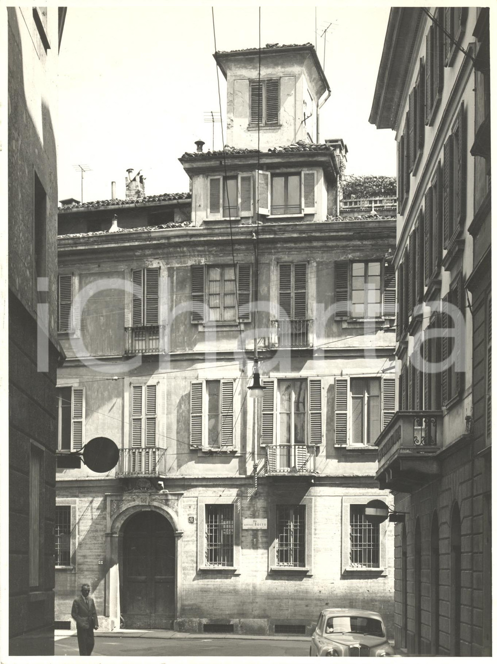 1958 MILANO Scorcio di via Arrigo Boito - Foto ARTISTICA 17x23 cm