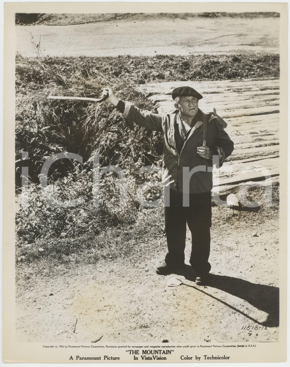 Fotografia d epoca originale 1956 CINEMA Film The Mountain Spencer TRACY  Photo 20x26 cm 1