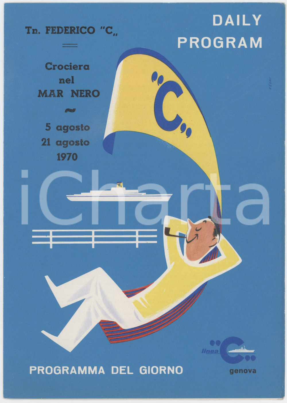 1970 COSTA Armatori - Tn FEDERICO C. - Crociera Mar Nero *Programma ill. VEGNI