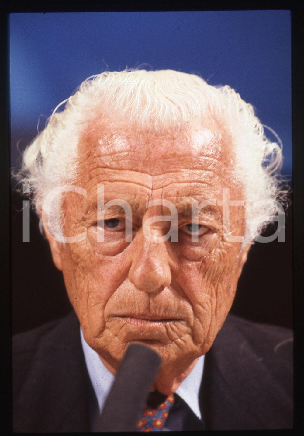 35mm vintage slide* 1995 ca Ritratto di Gianni AGNELLI durante congresso (4)