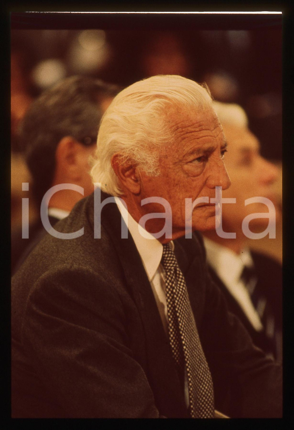 35mm vintage slide* 1995 ca Ritratto di Gianni AGNELLI durante congresso (16)