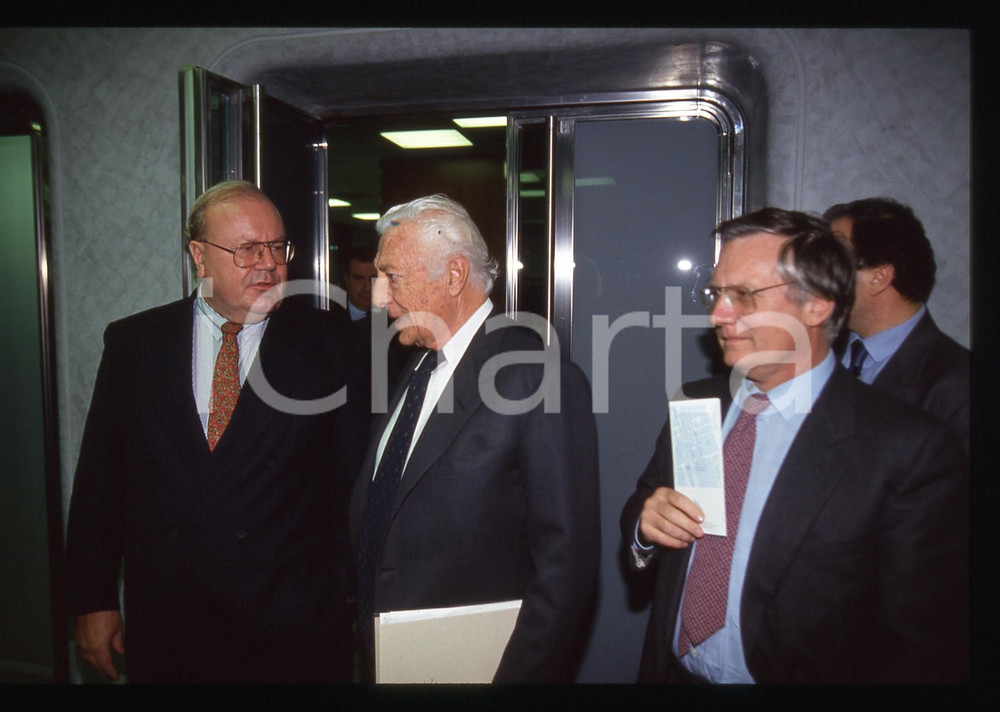 35mm vintage slide* 1995ca Gianni AGNELLI M. BANGEMANN Valentino CASTELLANI (5)