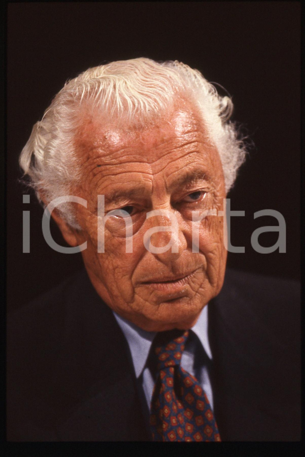 35mm vintage slide* 1995ca Ritratto di Gianni AGNELLI (44) 