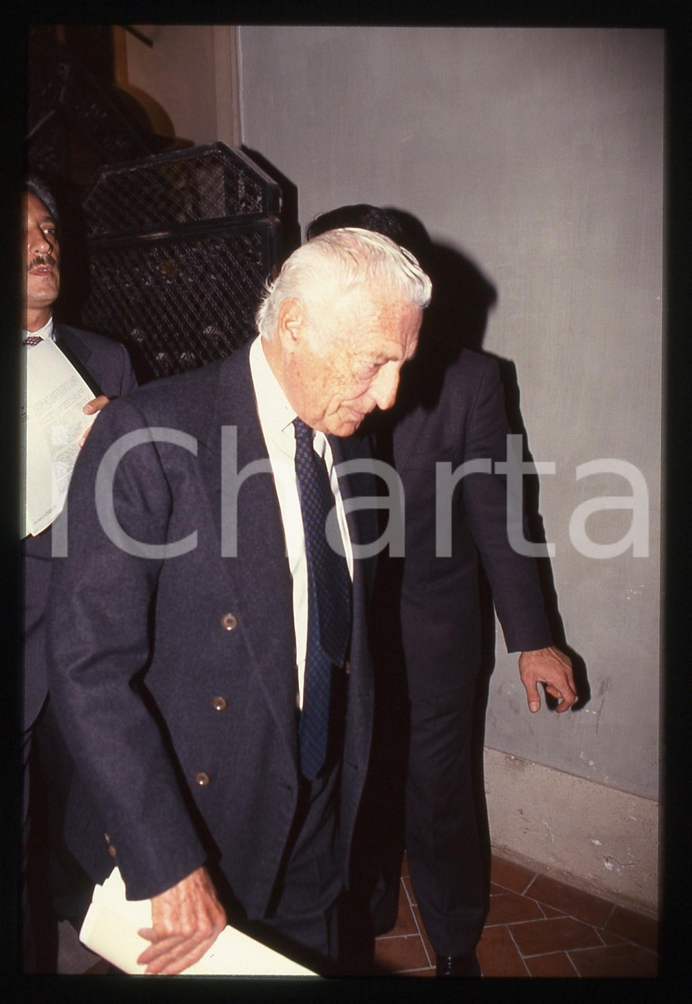 35mm vintage slide* 1995ca Gianni AGNELLI paparazzato ***