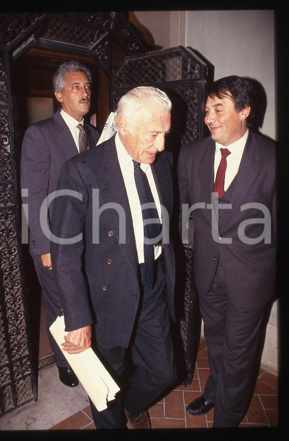 35mm vintage slide* 1995ca Gianni AGNELLI ritratto curioso