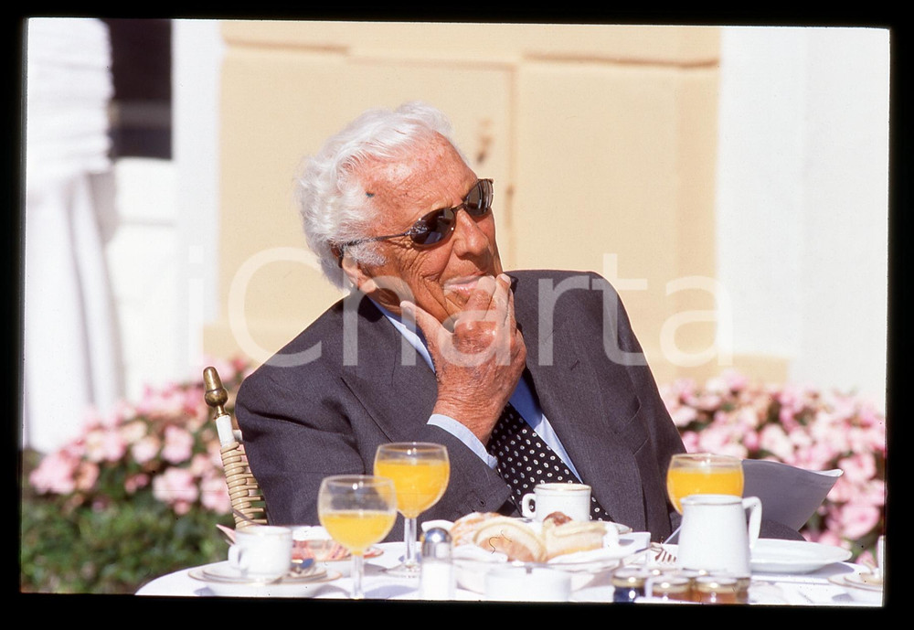 35mm vintage slide* 1995ca CERNOBBIO Gianni AGNELLI colazione a VILLA D'ESTE (5)