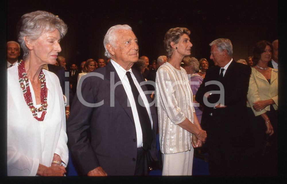 35mm vintage slide* 1995ca Gianni AGNELLI con Marella CARACCIOLO