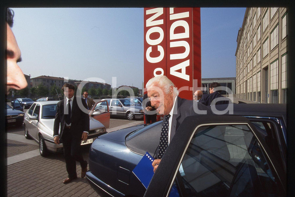 35mm vintage slide*1995ca TORINO LINGOTTO Arrivo di Gianni AGNELLI