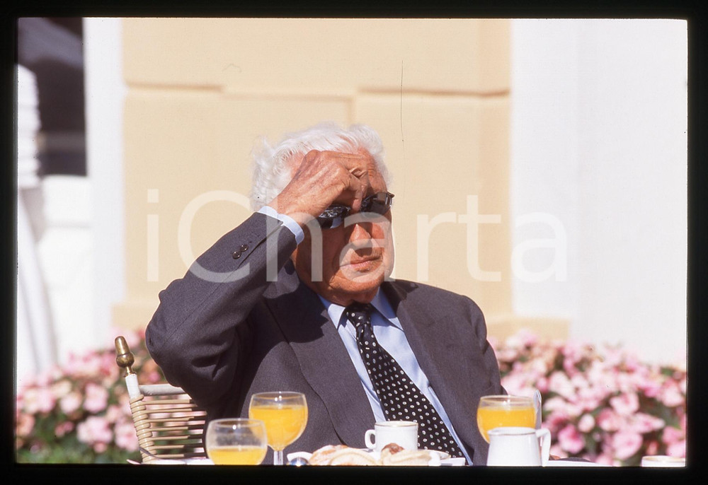 35mm vintage slide* 1995ca  CERNOBBIO Gianni AGNELLI ritratto *