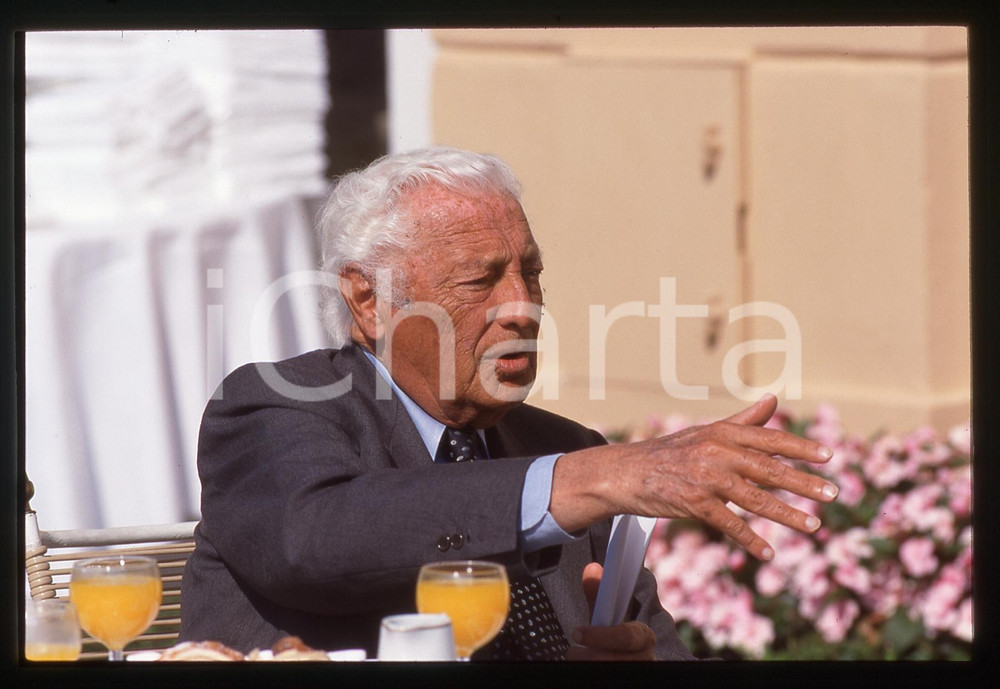 35mm vintage slide* 1995ca CERNOBBIO Gianni AGNELLI colazione a VILLA D'ESTE (3)