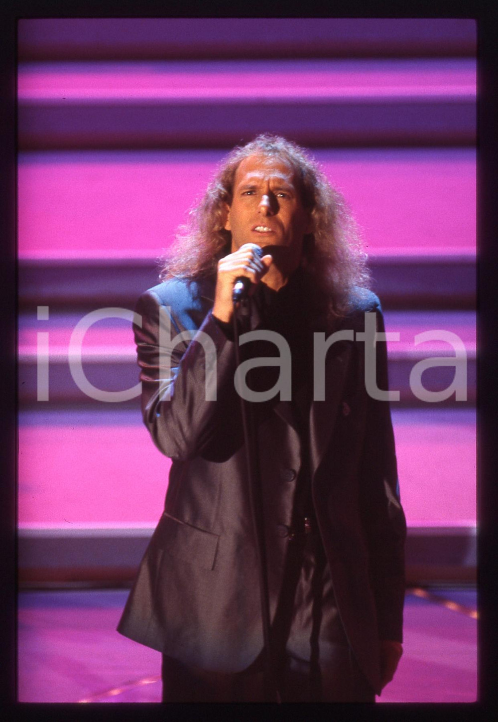 35mm vintage slide* 1996 - FESTIVAL DI SANREMO - Michael BOLTON sul palco (8)
