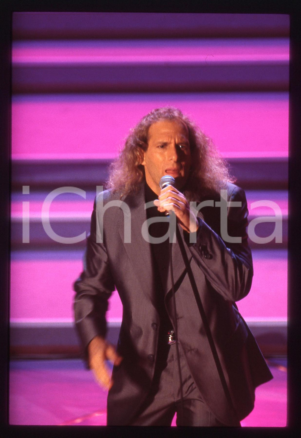 35mm vintage slide*1996 - FESTIVAL DI SANREMO - Michael BOLTON sul palco (24) 