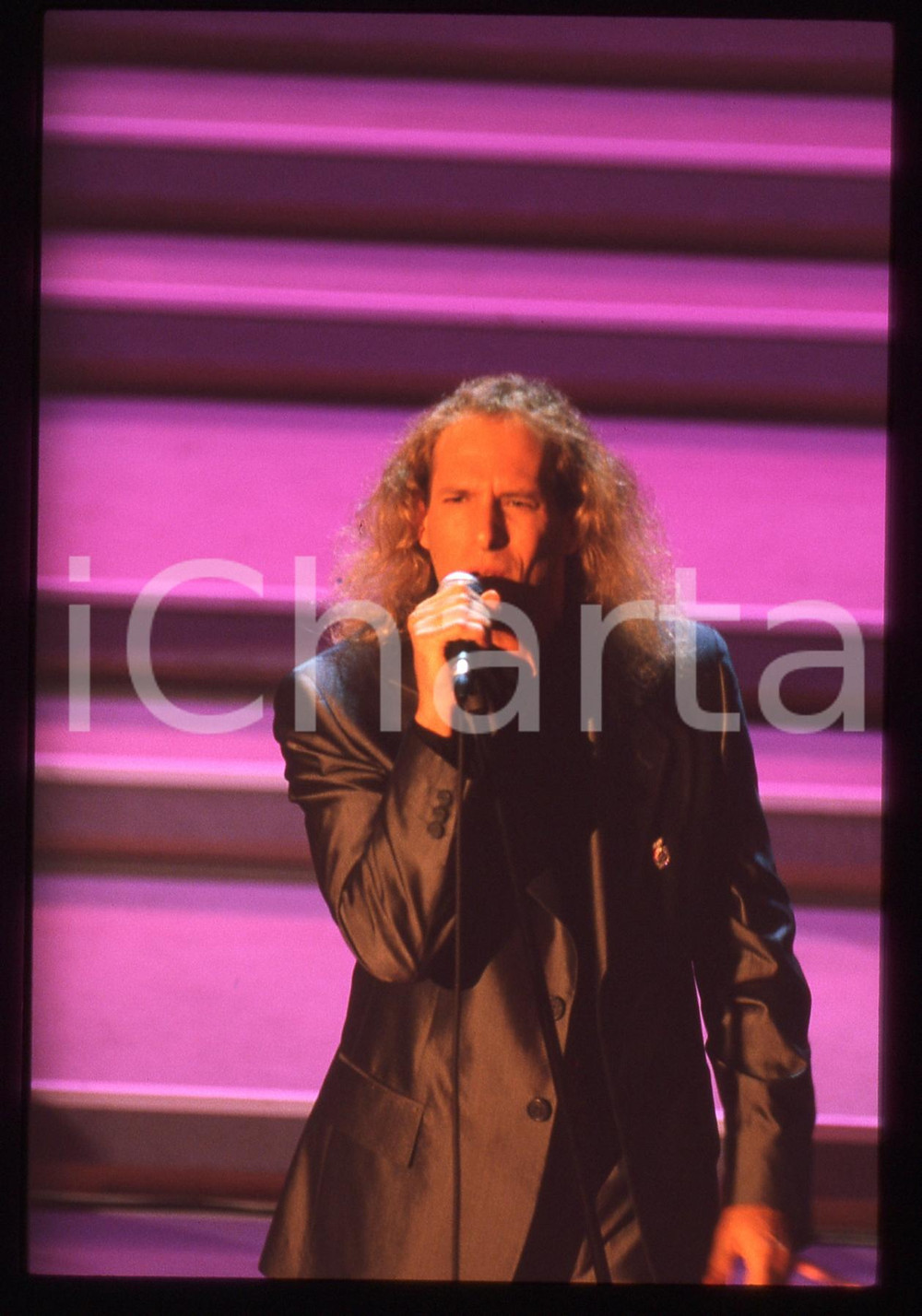 35mm vintage slide*1996 - FESTIVAL DI SANREMO - Michael BOLTON sul palco (25) 